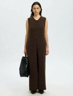 Kvinnor Selected Västar|SLFLELOU SL KNIT CARDIGAN DRESS - Stickade västar