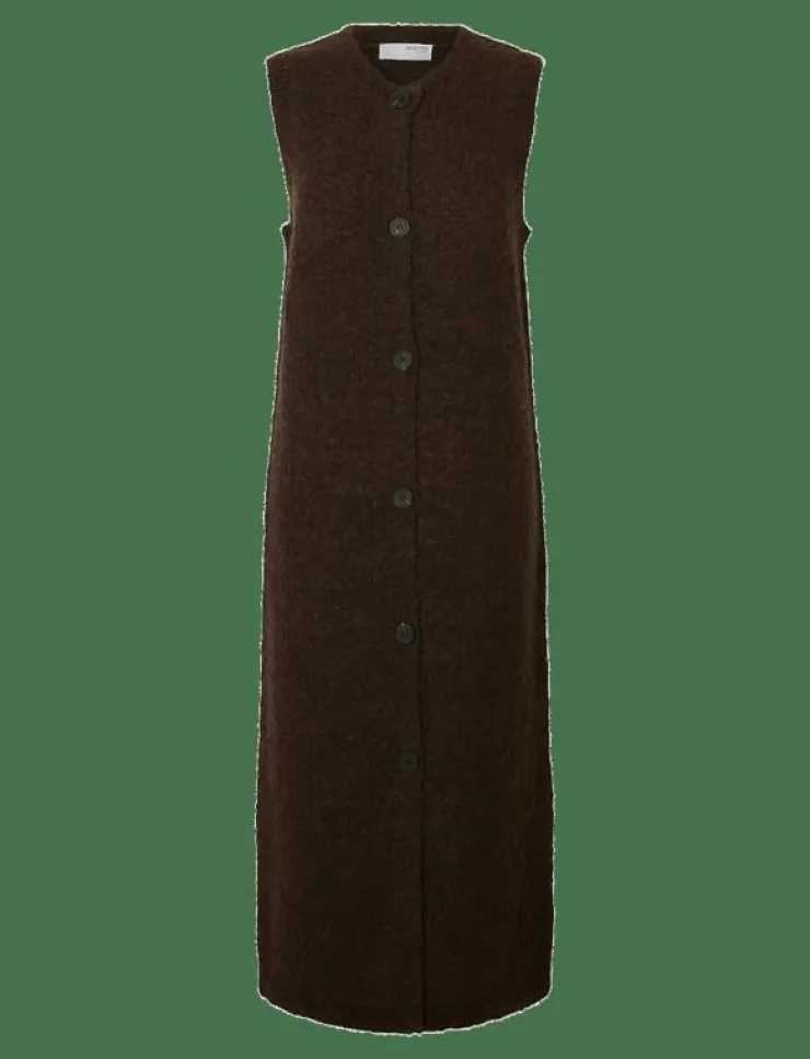 Kvinnor Selected Västar|SLFLELOU SL KNIT CARDIGAN DRESS - Stickade västar