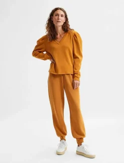 Selected SLFLORA MW SWEAT PANT B - Sweatpants|Kvinnor Mjukisbyxor