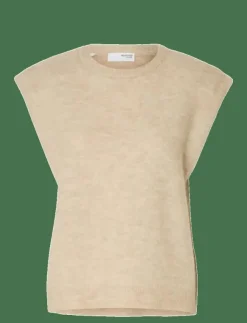 Selected SLFLULU SL KNIT VEST - Stickade västar|Kvinnor Västar