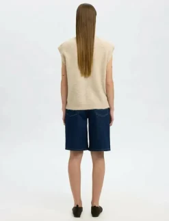 Selected SLFLULU SL KNIT VEST - Stickade västar|Kvinnor Västar
