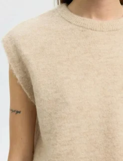 Selected SLFLULU SL KNIT VEST - Stickade västar|Kvinnor Västar