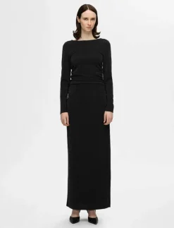 Kvinnor Selected Klänningar|SLFMARWA LS DEEP REVERSIBLE ANKLE DRESS - Maxiklänningar