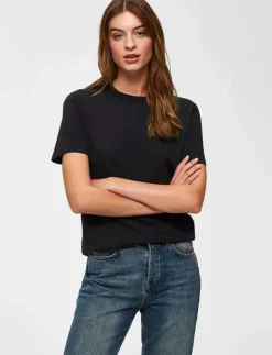 Kvinnor Selected Kläder|SLFMY PERFECT SS TEE BOX CUT B NOOS - T-shirts