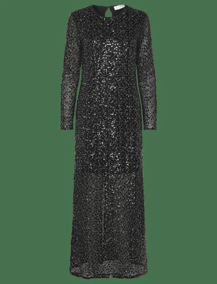 Kvinnor Selected Klänningar|SLFNOEL LS ANKLE SEQUINS DRESS B - Maxiklänningar
