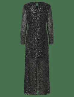 Kvinnor Selected Klänningar|SLFNOEL LS ANKLE SEQUINS DRESS B - Maxiklänningar