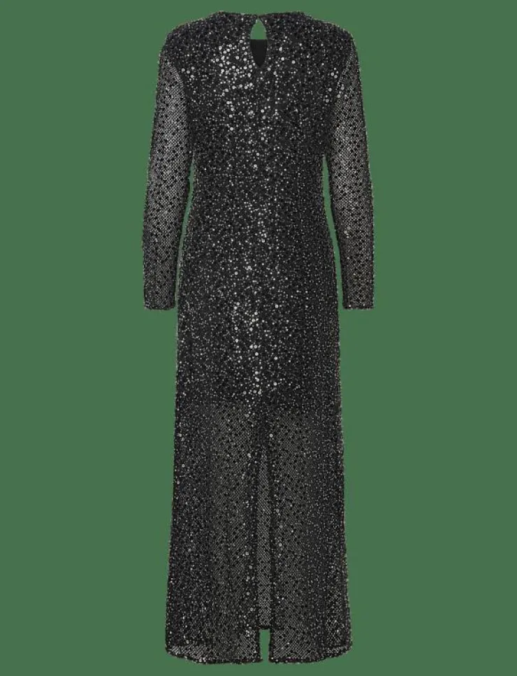 Kvinnor Selected Klänningar|SLFNOEL LS ANKLE SEQUINS DRESS B - Maxiklänningar