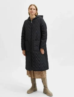 Kvinnor Selected Jackor & Kappor|SLFNORA QUILTED COAT - Quiltade jackor