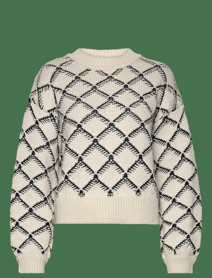 Selected SLFOLIVIA LS CROPPED KNIT O-NECK - Stickat|Kvinnor Stickat