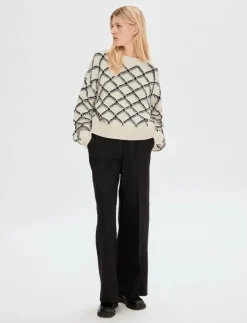 Selected SLFOLIVIA LS CROPPED KNIT O-NECK - Stickat|Kvinnor Stickat