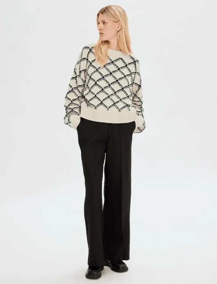Selected SLFOLIVIA LS CROPPED KNIT O-NECK - Stickat|Kvinnor Stickat