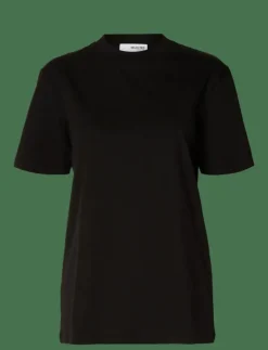 Kvinnor Selected Kläder|T-Shirts & Toppar|SLFRELAX COLWOMAN SS MOCK NECK TEE NOOS - T-shirts