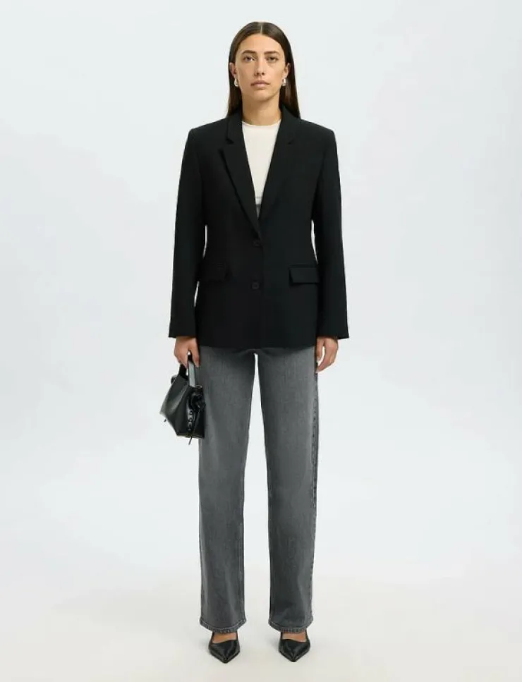 Kvinnor Selected Kavajer|SLFRITA LS CLASSIC BLAZER FD NOOS - Enkelknäppta kavajer