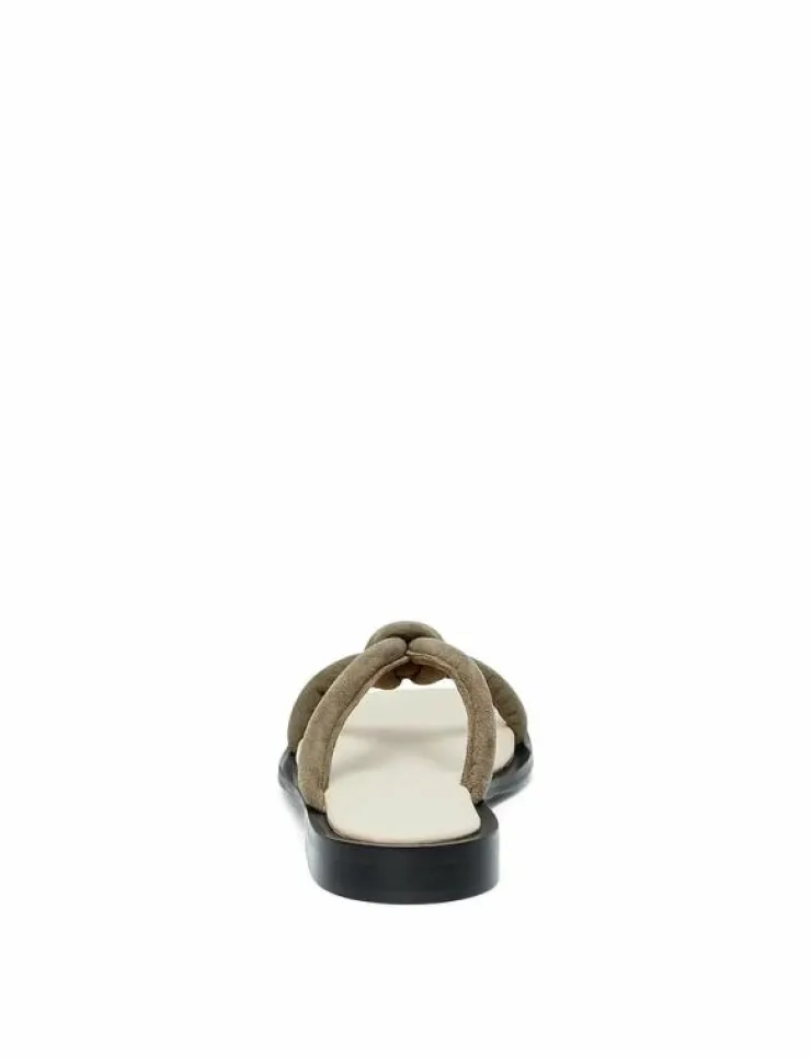 Kvinnor Selected Sandaler|SLFSARA PADDED SUEDE SLIDER - Sandaler