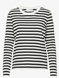 Kvinnor Selected Kläder|T-Shirts & Toppar|SLFSTANDARD LS TEE STR NOOS - Långärmade toppar