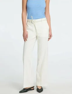Kvinnor Selected Plus Size & Curvy|Byxor|SLFTANIA-RITA MW WIDE PANT NOOS - Linnebyxor