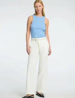 Kvinnor Selected Plus Size & Curvy|Byxor|SLFTANIA-RITA MW WIDE PANT NOOS - Linnebyxor