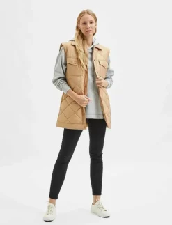 Selected SLFTINNA LONG QUILTED VEST - Quiltade västar|Kvinnor Västar
