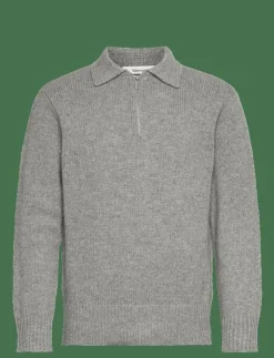 Selected SLHCODY LS KNIT RELAXED HALF ZIP POLO - Stickade pikéer| Stickat