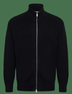 Selected SLHDRY LS KNIT RELAXED FULL ZIP COLLAR - Full Zip tröjor| Stickat