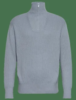 Selected SLHDRY LS KNIT RELAXED HALF ZIP - Stickat| Stickat