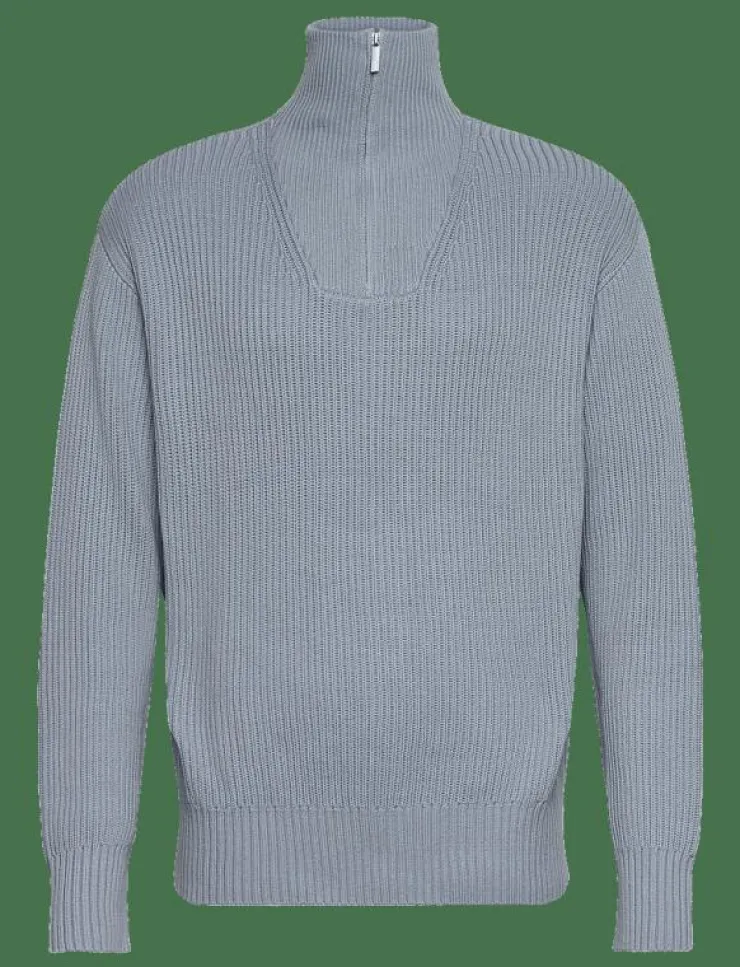 Selected SLHDRY LS KNIT RELAXED HALF ZIP - Stickat| Stickat