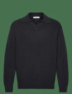 Selected Pikéer|SLHDRY LS KNIT RELAXED OPEN POLO - Stickade pikéer