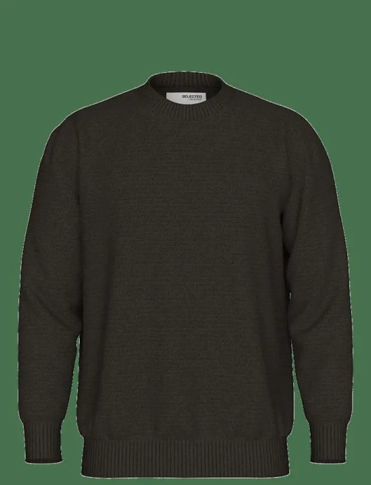Selected Stickat|SLHHENNY LS KNIT RELAXED CREW NECK - Rundhalsad
