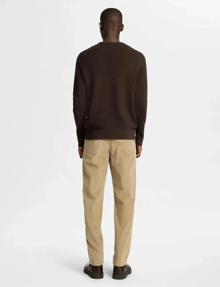 Selected Stickat|SLHHENNY LS KNIT RELAXED CREW NECK - Rundhalsad