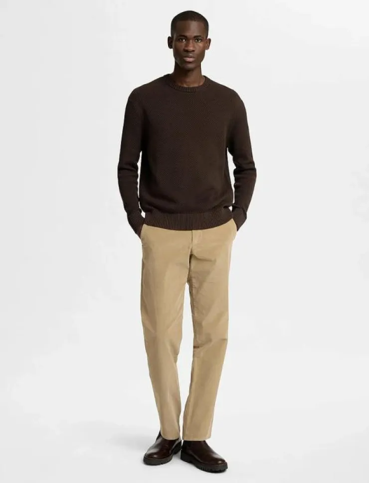 Selected Stickat|SLHHENNY LS KNIT RELAXED CREW NECK - Rundhalsad