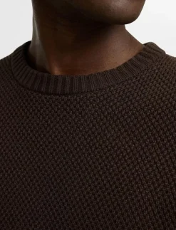 Selected Stickat|SLHHENNY LS KNIT RELAXED CREW NECK - Rundhalsad