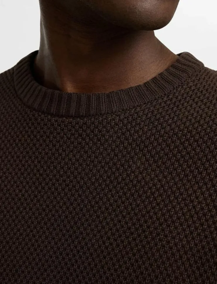 Selected Stickat|SLHHENNY LS KNIT RELAXED CREW NECK - Rundhalsad