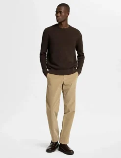 Selected Stickat|SLHHENNY LS KNIT RELAXED CREW NECK - Rundhalsad