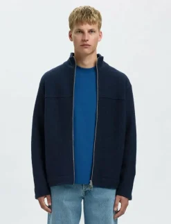 Selected Stickat|SLHNEALY LS KNIT FULL ZIP CARDIGAN - Full Zip tröjor