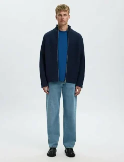 Selected Stickat|SLHNEALY LS KNIT FULL ZIP CARDIGAN - Full Zip tröjor