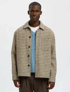 Selected Overshirts|SLHREGARI WOOL BLEND NF UNDYED OVERSHIRT - Jackor & rockar