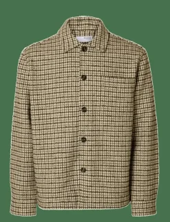 Selected Overshirts|SLHREGARI WOOL BLEND NF UNDYED OVERSHIRT - Jackor & rockar
