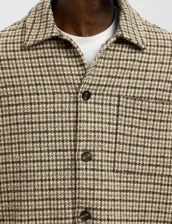 Selected Overshirts|SLHREGARI WOOL BLEND NF UNDYED OVERSHIRT - Jackor & rockar