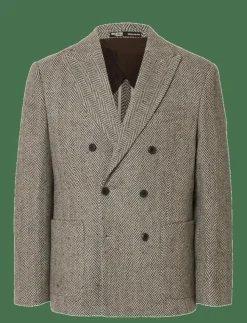 Selected SLHREG-MORRIS HBONE WOOL BLEND DB BLZ - Dubbelknäppta kavajer| Kostymer & Kavajer