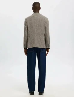 Selected SLHREG-MORRIS HBONE WOOL BLEND DB BLZ - Dubbelknäppta kavajer| Kostymer & Kavajer