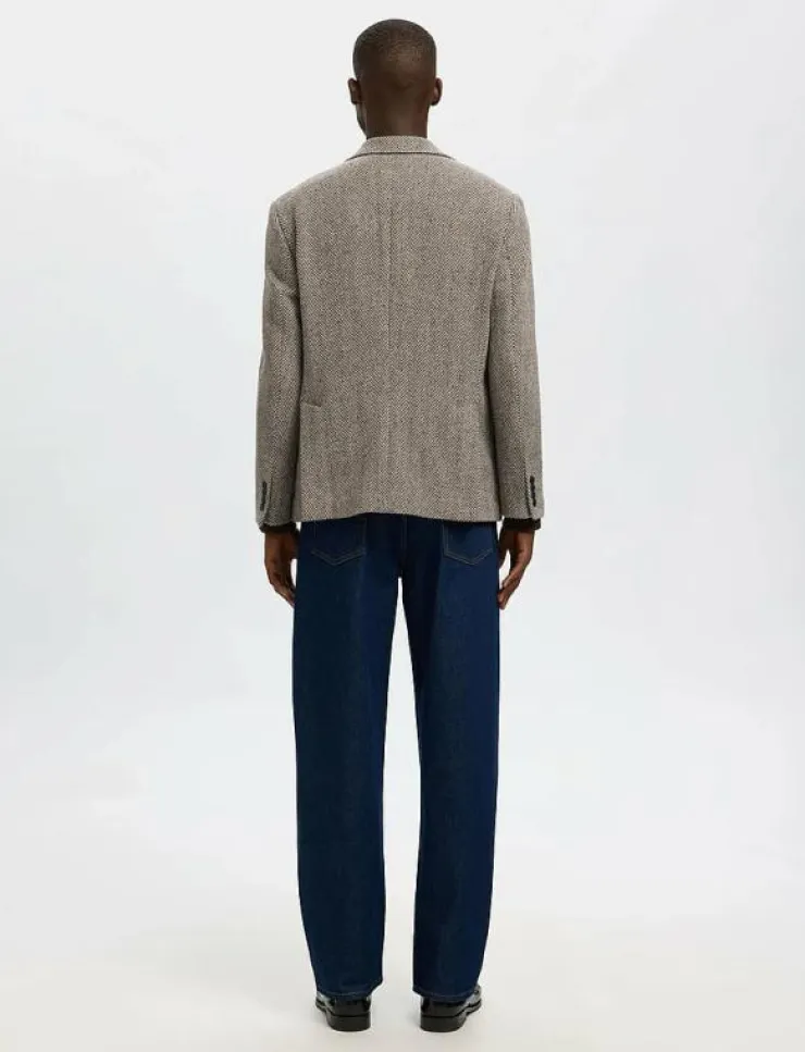 Selected SLHREG-MORRIS HBONE WOOL BLEND DB BLZ - Dubbelknäppta kavajer| Kostymer & Kavajer