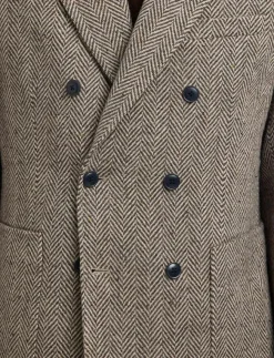 Selected SLHREG-MORRIS HBONE WOOL BLEND DB BLZ - Dubbelknäppta kavajer| Kostymer & Kavajer