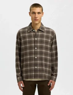 Selected SLHRLXEDWIN CHECK LIGHT OVERSHIRT - Rutiga skjortor| Overshirts