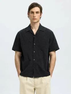 Selected Skjortor|SLHRLXELI EMB SS SHIRT - Kortärmade