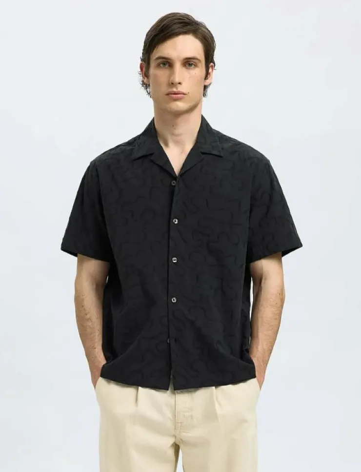 Selected Skjortor|SLHRLXELI EMB SS SHIRT - Kortärmade