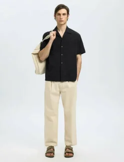 Selected Skjortor|SLHRLXELI EMB SS SHIRT - Kortärmade