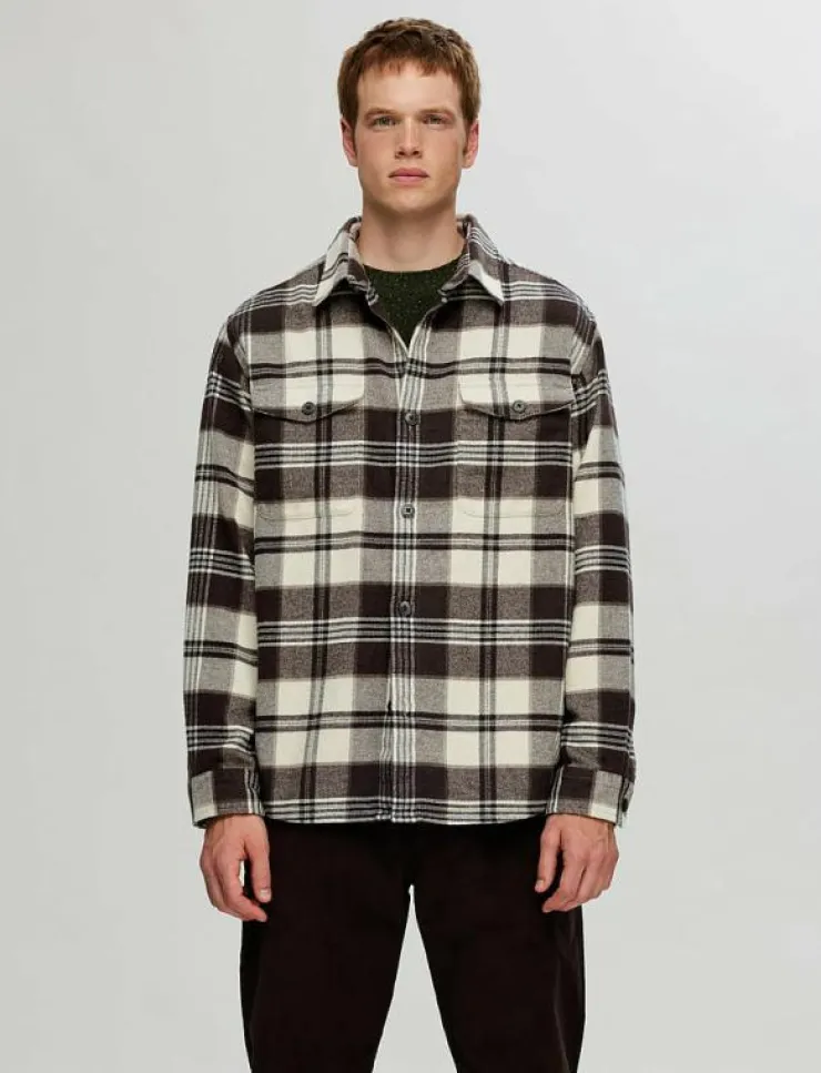 Selected Overshirts|SLHRLXPABLO WOOL BLEND OVERSHIRT - Rutiga skjortor