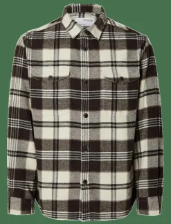 Selected Overshirts|SLHRLXPABLO WOOL BLEND OVERSHIRT - Rutiga skjortor