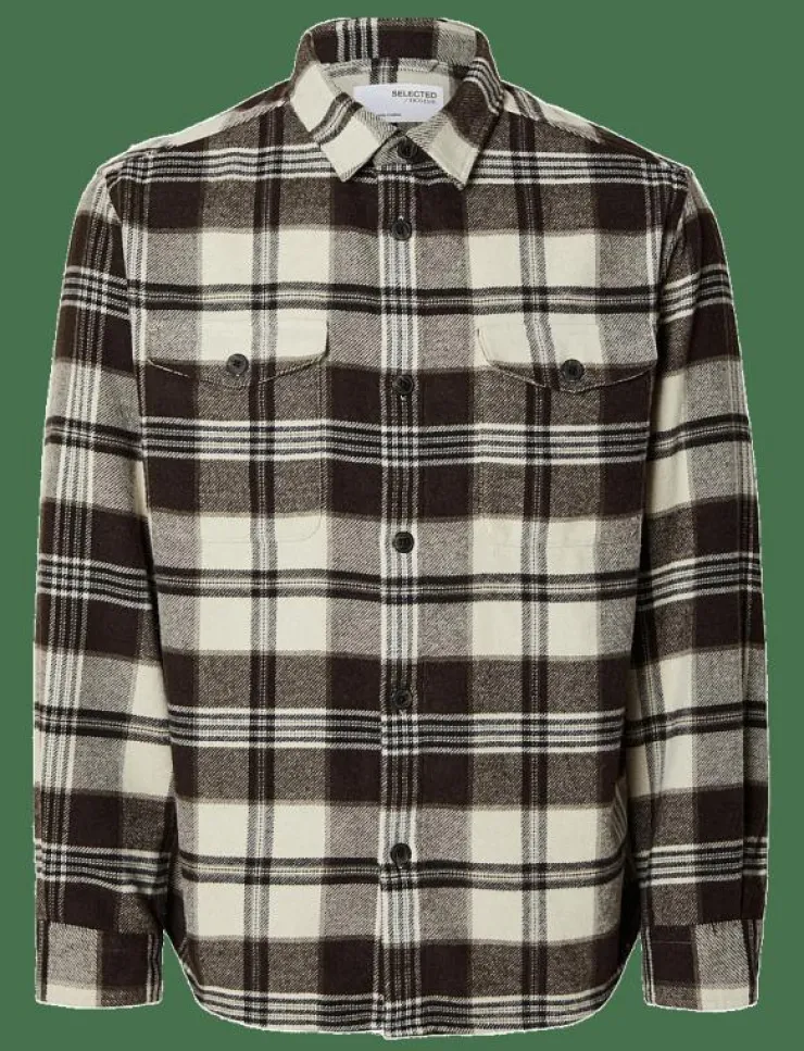 Selected Overshirts|SLHRLXPABLO WOOL BLEND OVERSHIRT - Rutiga skjortor