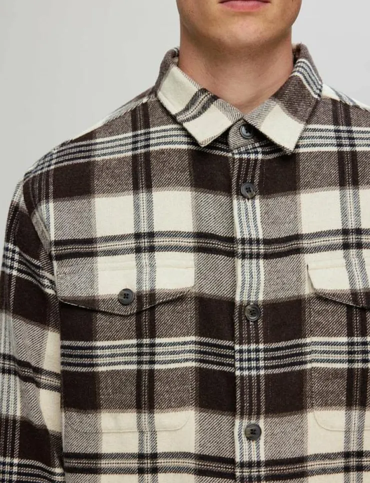 Selected Overshirts|SLHRLXPABLO WOOL BLEND OVERSHIRT - Rutiga skjortor